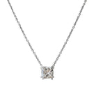 18K Gold Floating Square Radiant Diamond Necklace - Necklaces - Izakov Diamonds + Fine Jewelry