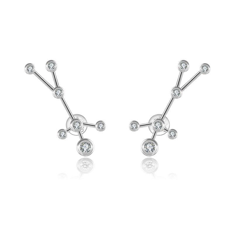 18K Gold Gemini Constellation Diamond Earrings Izakov Diamonds + Fine Jewelry