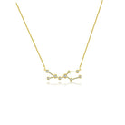 18K Gold Gemini Constellation Diamond Necklace Rose Gold Izakov Diamonds + Fine Jewelry