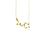 18K Gold Gemini Constellation Diamond Necklace Yellow Gold Izakov Diamonds + Fine Jewelry
