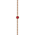18K Gold January Birthstone Garnet Bezel Bracelet Izakov Diamonds + Fine Jewelry