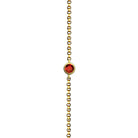 18K Gold January Birthstone Garnet Bezel Bracelet Izakov Diamonds + Fine Jewelry
