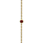 18K Gold July Birthstone Ruby Bezel Bracelet Izakov Diamonds + Fine Jewelry