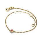 18K Gold July Birthstone Ruby Bezel Bracelet Rose Gold Izakov Diamonds + Fine Jewelry