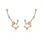 18K Gold Leo Constellation Diamond Earrings Izakov Diamonds + Fine Jewelry