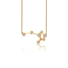 18K Gold Leo Constellation Diamond Necklace Rose Gold Izakov Diamonds + Fine Jewelry