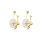 18K Gold Libra Constellation Diamond Earrings Izakov Diamonds + Fine Jewelry