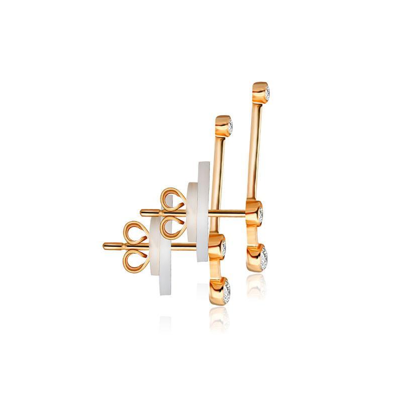 18K Gold Libra Constellation Diamond Earrings Izakov Diamonds + Fine Jewelry