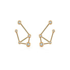 18K Gold Libra Constellation Diamond Earrings Rose Gold Izakov Diamonds + Fine Jewelry