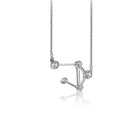 18K Gold Libra Constellation Diamond Necklace White Gold Izakov Diamonds + Fine Jewelry