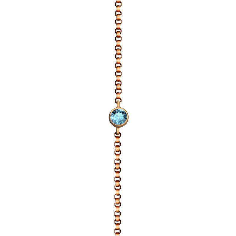 18K Gold March Birthstone Aquamarine Bezel Bracelet Izakov Diamonds + Fine Jewelry