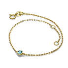 18K Gold March Birthstone Aquamarine Bezel Bracelet Rose Gold Izakov Diamonds + Fine Jewelry