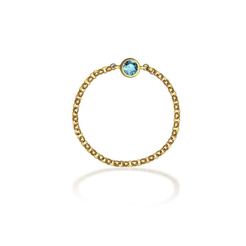 925 Sterling Silver Gold aquamarine anniversary March birthstone Ring For  Women | eBay