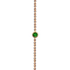 18K Gold May Birthstone Emerald Bezel Bracelet Izakov Diamonds + Fine Jewelry