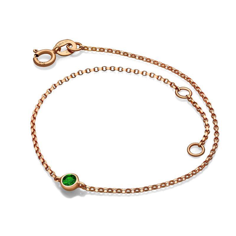 18K Gold May Birthstone Emerald Bezel Bracelet - Bracelets - Izakov Diamonds + Fine Jewelry