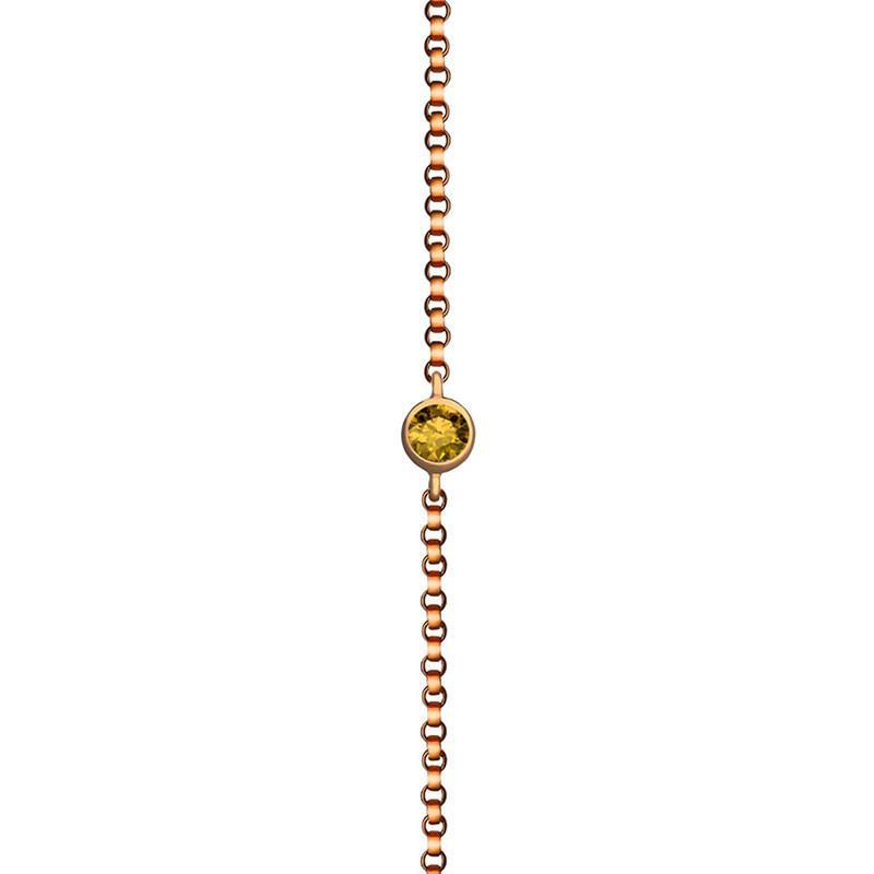 18K Gold November Birthstone Citrine Bezel Bracelet - Bracelets - Izakov Diamonds + Fine Jewelry