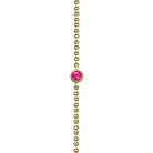 18K Gold October Birthstone Tourmaline Bezel Bracelet Izakov Diamonds + Fine Jewelry