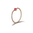 18K Gold October Birthstone Tourmaline Chain Ring - Rings - Izakov Diamonds + Fine Jewelry