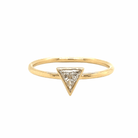 18K Gold Petite Trillion Diamond Bezel Ring - Rings - Izakov Diamonds + Fine Jewelry