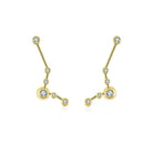 18K Gold Pisces Constellation Diamond Earrings Izakov Diamonds + Fine Jewelry