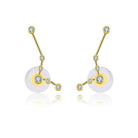 18K Gold Pisces Constellation Diamond Earrings Izakov Diamonds + Fine Jewelry