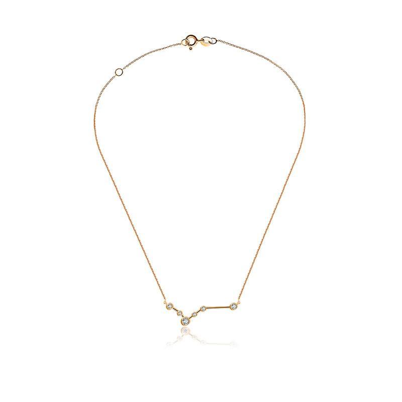 18K Gold Pisces Constellation Diamond Necklace - Necklaces - Izakov Diamonds + Fine Jewelry