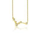 18K Gold Pisces Constellation Diamond Necklace Yellow Gold Izakov Diamonds + Fine Jewelry
