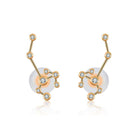 18K Gold Sagittarius Constellation Diamond Earrings - Earrings - Izakov Diamonds + Fine Jewelry