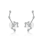 18K Gold Sagittarius Constellation Diamond Earrings Izakov Diamonds + Fine Jewelry
