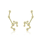 18K Gold Sagittarius Constellation Diamond Earrings Yellow Gold Izakov Diamonds + Fine Jewelry
