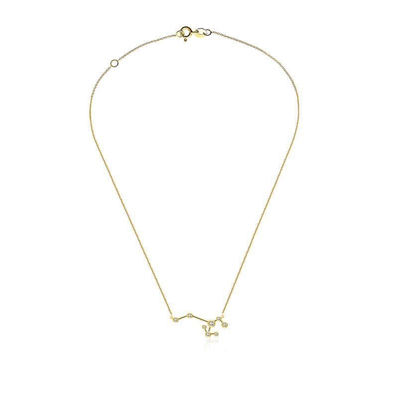 18K Gold Sagittarius Constellation Diamond Necklace - Necklaces - Izakov Diamonds + Fine Jewelry