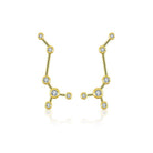 18K Gold Scorpio Constellation Diamond Earrings Yellow Gold Izakov Diamonds + Fine Jewelry