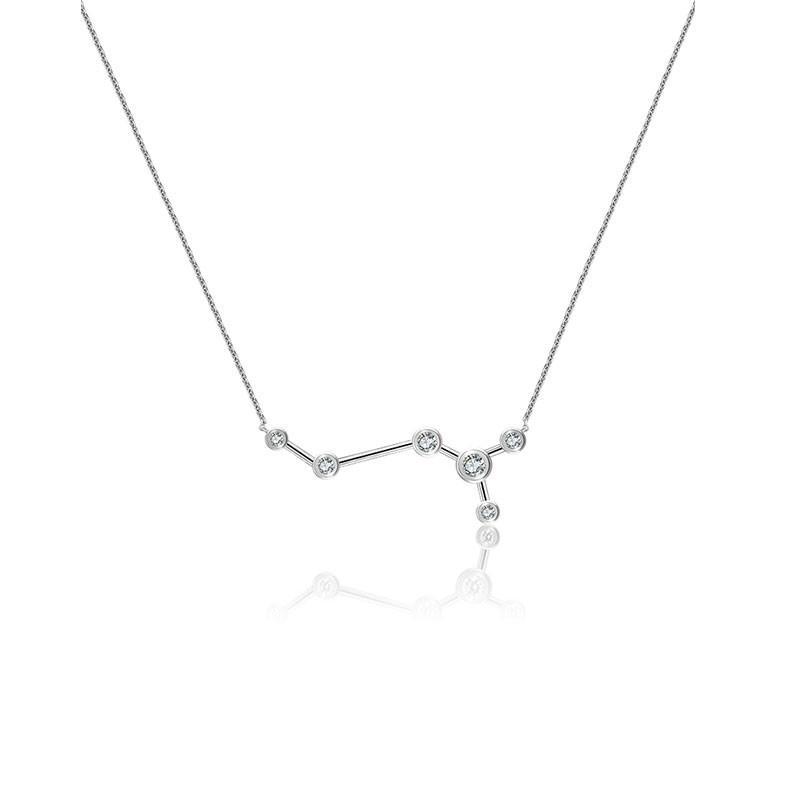 18K Gold Scorpio Constellation Diamond Necklace White Gold Izakov Diamonds + Fine Jewelry
