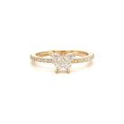 18K Gold Solid Butterfly Shaped Diamond Pave Ring - Rings - Izakov Diamonds + Fine Jewelry