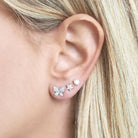 18K Gold Solid Star Shaped Diamond Earrings Izakov Diamonds + Fine Jewelry