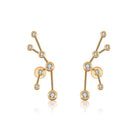 18K Gold Taurus Constellation Diamond Earrings Izakov Diamonds + Fine Jewelry
