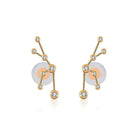 18K Gold Taurus Constellation Diamond Earrings - Earrings - Izakov Diamonds + Fine Jewelry