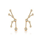 18K Gold Taurus Constellation Diamond Earrings Rose Gold Izakov Diamonds + Fine Jewelry
