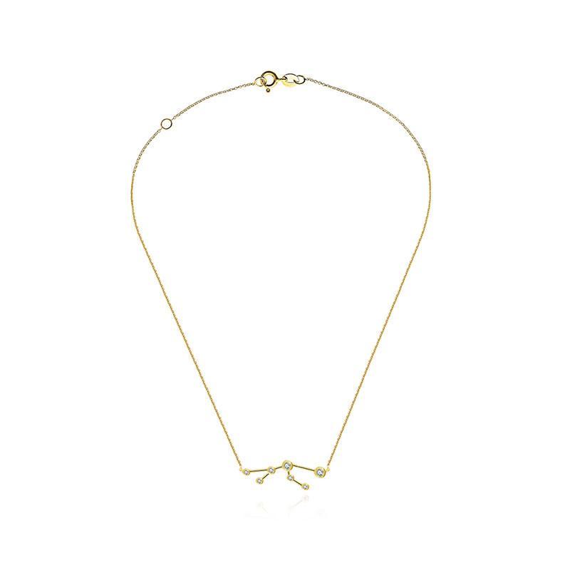 18K Gold Taurus Constellation Diamond Necklace - Necklaces - Izakov Diamonds + Fine Jewelry