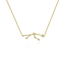 18K Gold Taurus Constellation Diamond Necklace Yellow Gold Izakov Diamonds + Fine Jewelry