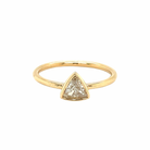 18K Gold Trillion Diamond Bezel Ring Yellow Gold Izakov Diamonds + Fine Jewelry
