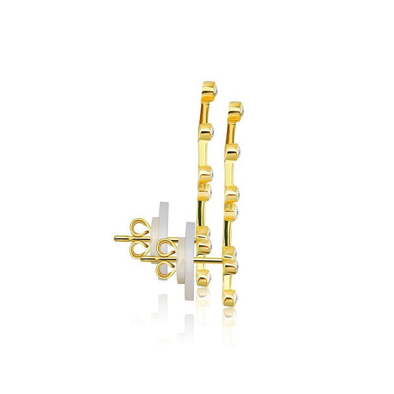 18K Gold Virgo Constellation Diamond Earrings Izakov Diamonds + Fine Jewelry