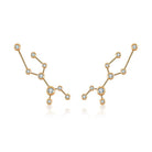 18K Gold Virgo Constellation Diamond Earrings Rose Gold Izakov Diamonds + Fine Jewelry